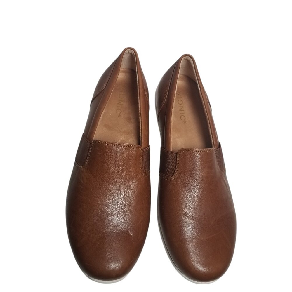 Vionic Tan Leather Loafers